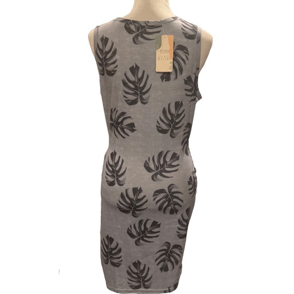 NWT BTFBM Form Fitting Grey Bodycon Cut-out Dress Size Large - Picture 3 of 8